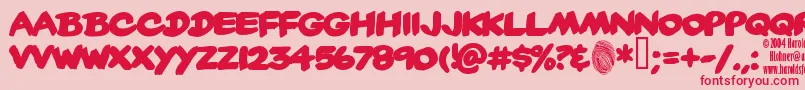 Yard Font – Red Fonts on Pink Background