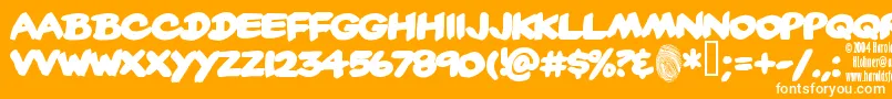 Yard Font – White Fonts on Orange Background