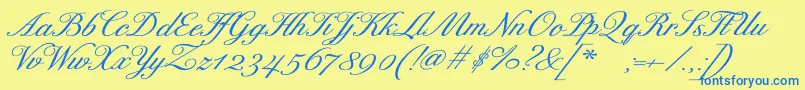 fuente ExcelsorscriptBolditalic – Fuentes Azules Sobre Fondo Amarillo