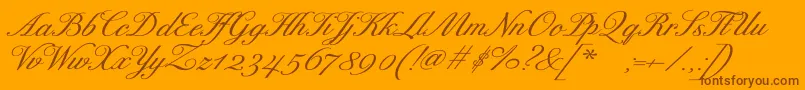 ExcelsorscriptBolditalic Font – Brown Fonts on Orange Background