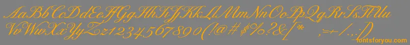 ExcelsorscriptBolditalic Font – Orange Fonts on Gray Background