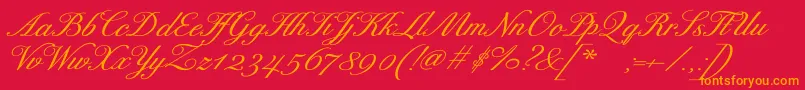 fuente ExcelsorscriptBolditalic – Fuentes Naranjas Sobre Fondo Rojo