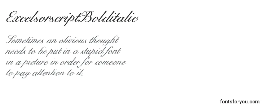 ExcelsorscriptBolditalic Font