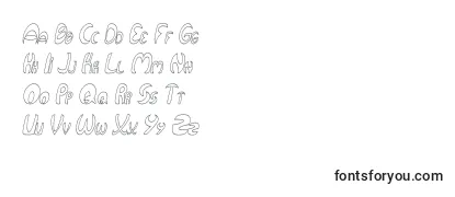 QurveHollowThinItalic-fontti