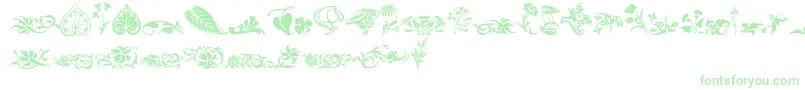 Wwfloralcorner-Schriftart – Grüne Schriften
