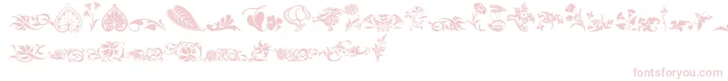Fonte Wwfloralcorner – fontes rosa em um fundo branco