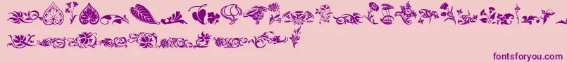 Police Wwfloralcorner – polices violettes sur fond rose