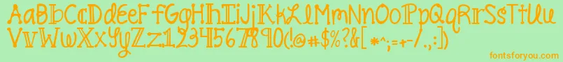 Pineappledelight Font – Orange Fonts on Green Background