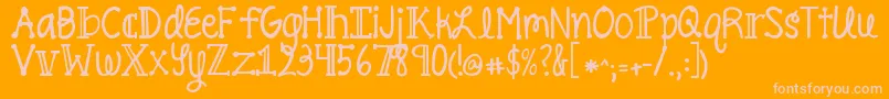 Pineappledelight Font – Pink Fonts on Orange Background