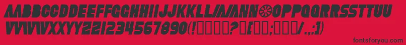 SfFortuneWheelCondensedItalic Font – Black Fonts on Red Background