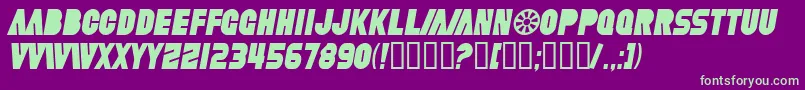fuente SfFortuneWheelCondensedItalic – Fuentes Verdes Sobre Fondo Morado