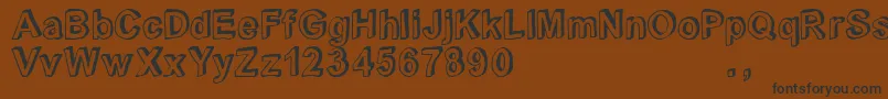 Crblatrial Font – Black Fonts on Brown Background