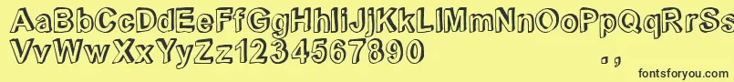 Crblatrial Font – Black Fonts on Yellow Background