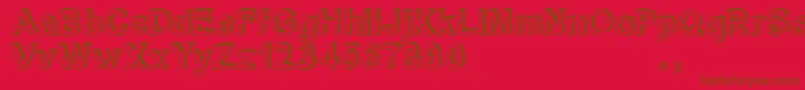 フォントCrblatrial – 赤い背景に茶色の文字