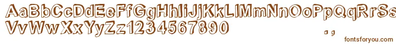 Шрифт Crblatrial – коричневые шрифты на белом фоне