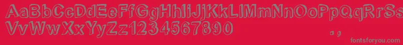 Crblatrial Font – Gray Fonts on Red Background