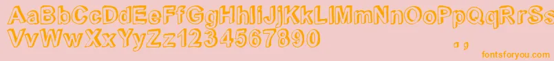 Crblatrial Font – Orange Fonts on Pink Background