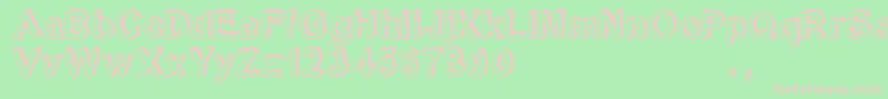 Crblatrial-fontti – vaaleanpunaiset fontit vihreällä taustalla