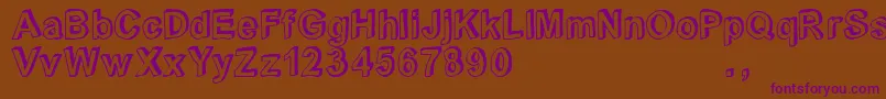Crblatrial Font – Purple Fonts on Brown Background