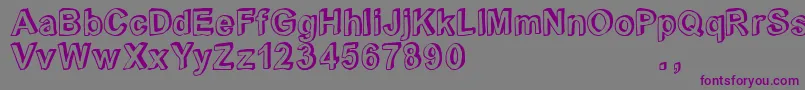 Шрифт Crblatrial – фиолетовые шрифты на сером фоне