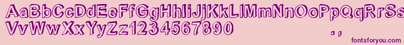 Crblatrial Font – Purple Fonts on Pink Background