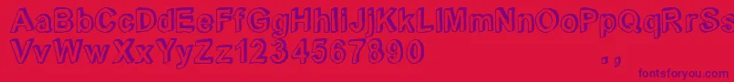 Crblatrial Font – Purple Fonts on Red Background