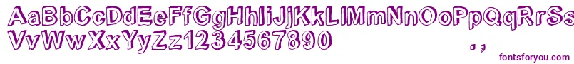 Crblatrial Font – Purple Fonts on White Background