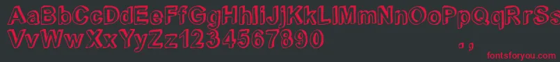 Crblatrial Font – Red Fonts on Black Background