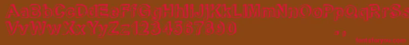 Crblatrial Font – Red Fonts on Brown Background