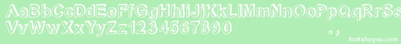 Crblatrial Font – White Fonts on Green Background