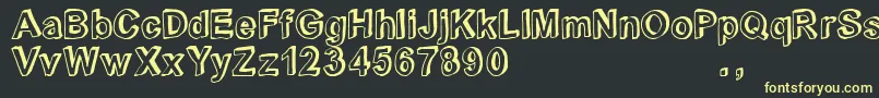 More about Crblatrial Font Crblatrial Font – Yellow Fonts on Black Background