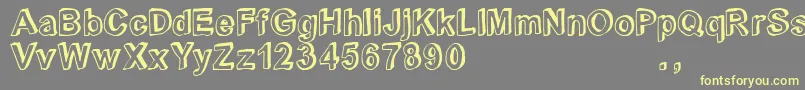 Crblatrial-Schriftart – Gelbe Schriften auf grauem Hintergrund