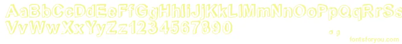 Crblatrial-Schriftart – Gelbe Schriften