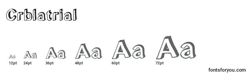 Crblatrial Font Sizes