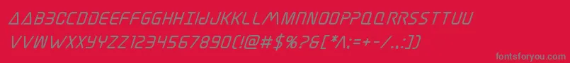 Elitedangerboldsuperital Font – Gray Fonts on Red Background