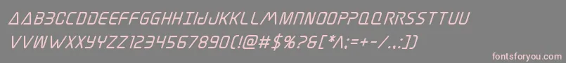 Elitedangerboldsuperital Font – Pink Fonts on Gray Background