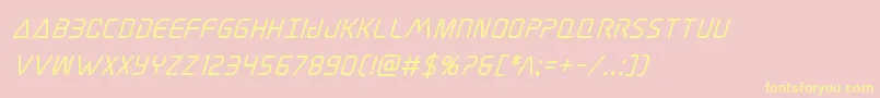 Elitedangerboldsuperital Font – Yellow Fonts on Pink Background