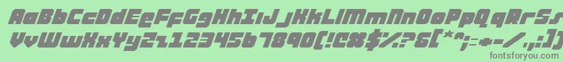AlphaTaurusExpandedItalic Font – Gray Fonts on Green Background