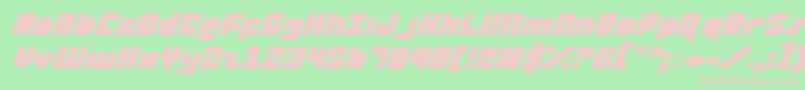 AlphaTaurusExpandedItalic Font – Pink Fonts on Green Background