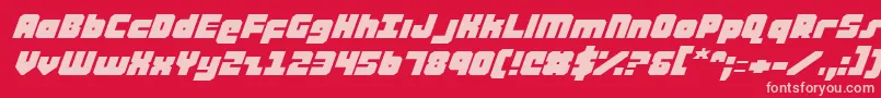 AlphaTaurusExpandedItalic Font – Pink Fonts on Red Background