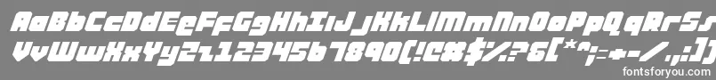 AlphaTaurusExpandedItalic Font – White Fonts on Gray Background