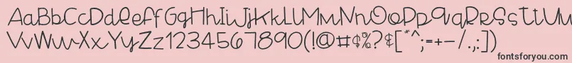 CheesyenchiladaRegular Font – Black Fonts on Pink Background