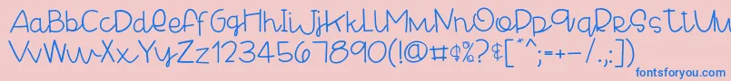 CheesyenchiladaRegular Font – Blue Fonts on Pink Background