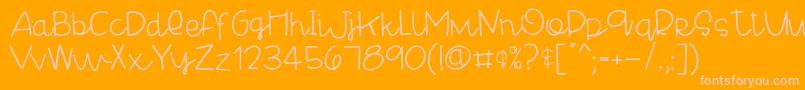 CheesyenchiladaRegular Font – Pink Fonts on Orange Background