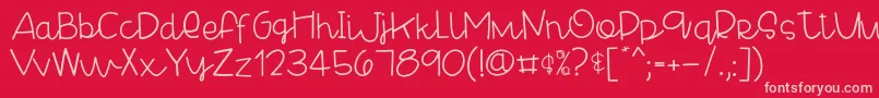 CheesyenchiladaRegular Font – Pink Fonts on Red Background