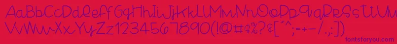 CheesyenchiladaRegular Font – Purple Fonts on Red Background