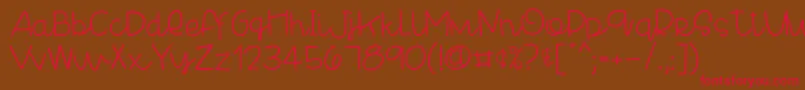 CheesyenchiladaRegular Font – Red Fonts on Brown Background