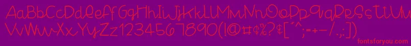 CheesyenchiladaRegular Font – Red Fonts on Purple Background