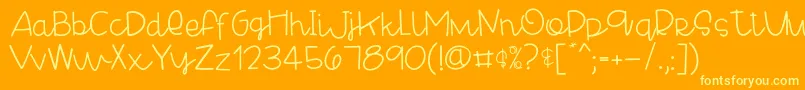 CheesyenchiladaRegular Font – Yellow Fonts on Orange Background
