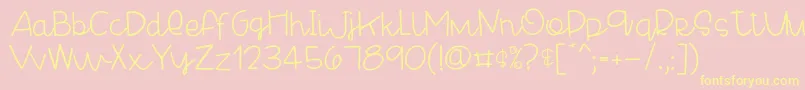 CheesyenchiladaRegular Font – Yellow Fonts on Pink Background